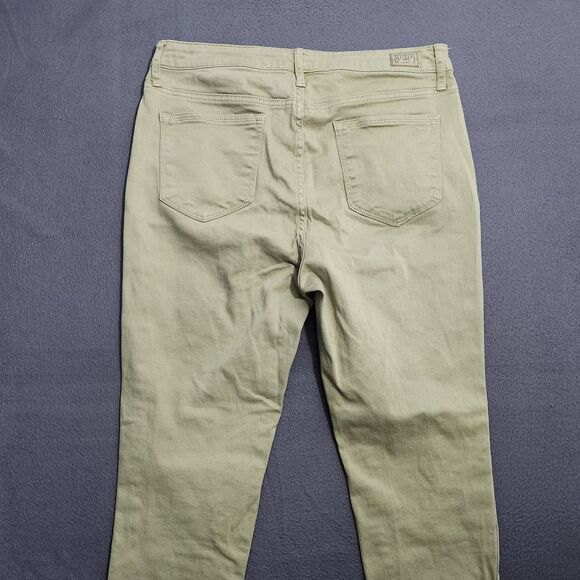 Seven7 Women 10 Green Utility High Rise Ankle Skinny Jeans - Picture 4 of 13